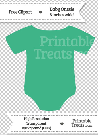 Onesie clipart mint. Green baby printable treats