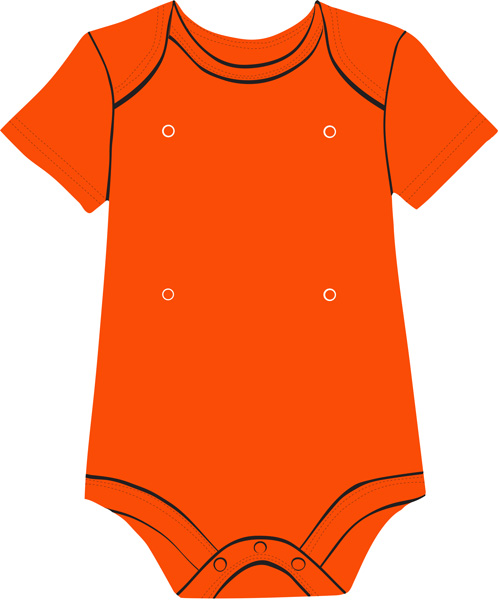 onesie clipart orange clothes