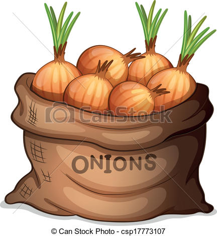 Onion clipart vector. A sack of panda