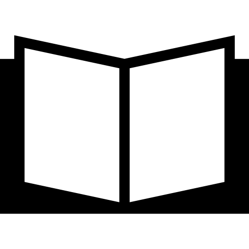 Variant with free education. Open book clip art silhouette