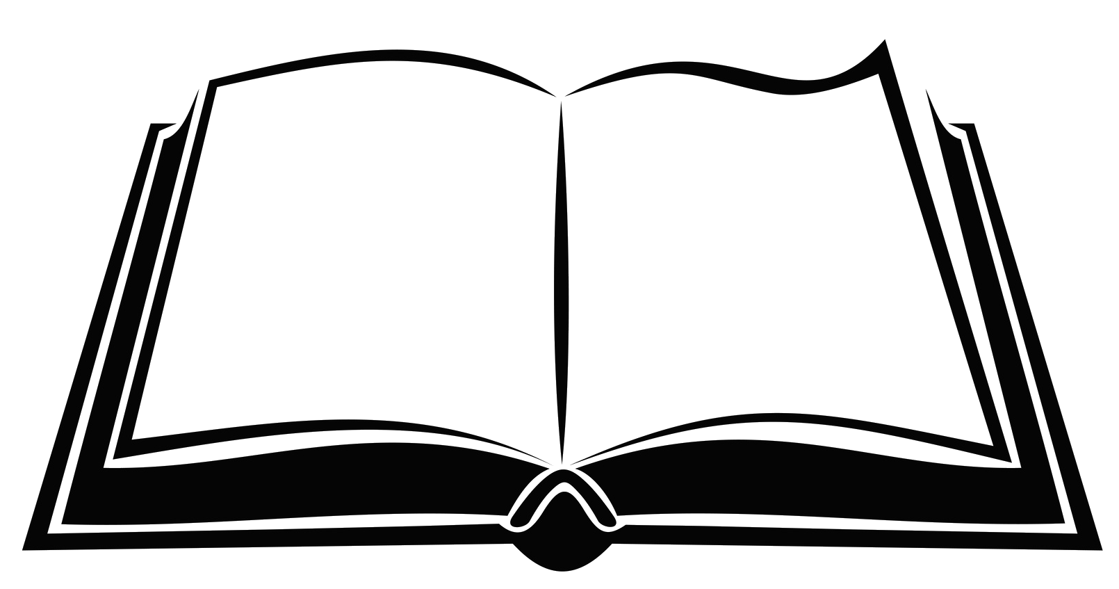 spine clipart open book