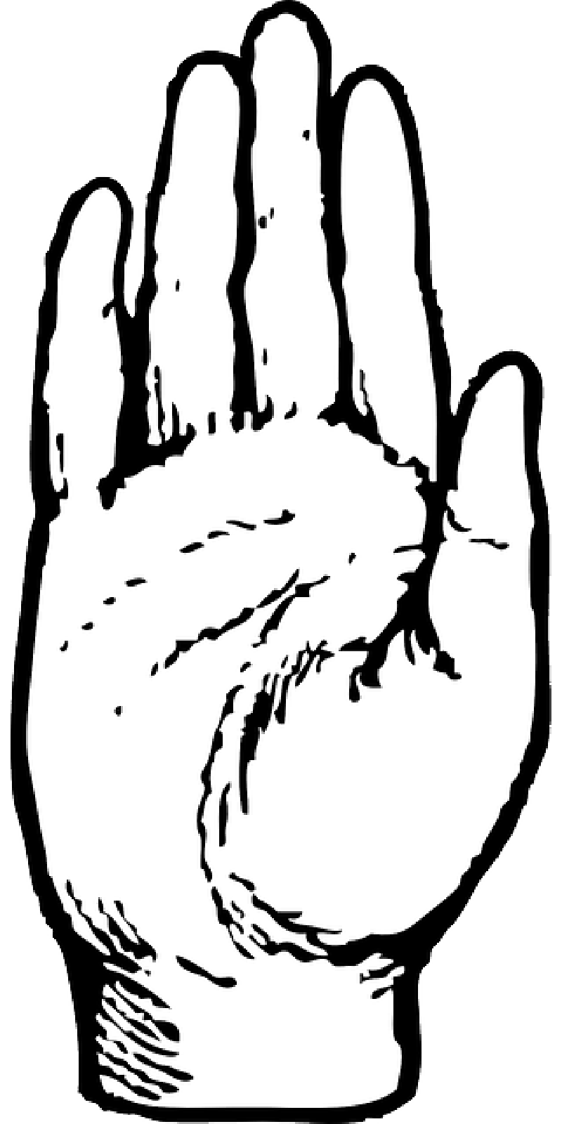 Clipart hand open. Hands drawing at getdrawings