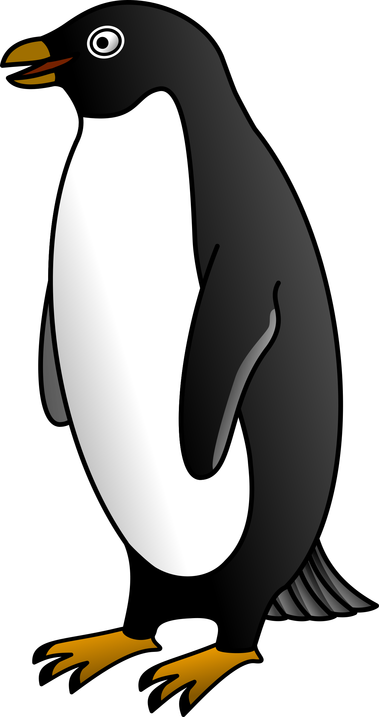 open clipart penguin