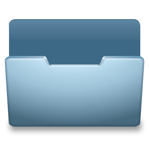 Ocean blue open icon. Opening png files