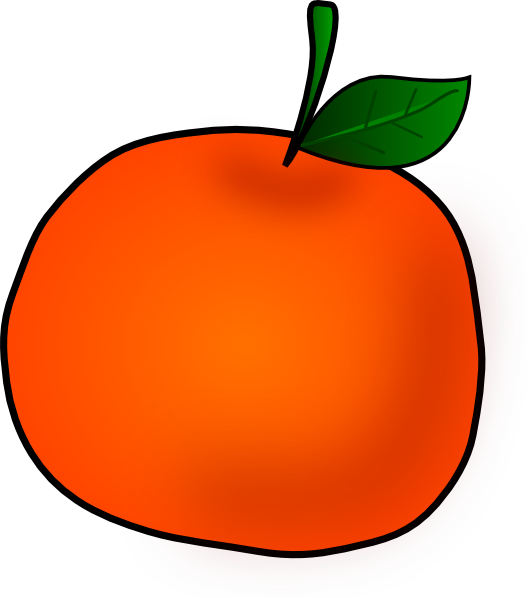 peach clipart orange apple