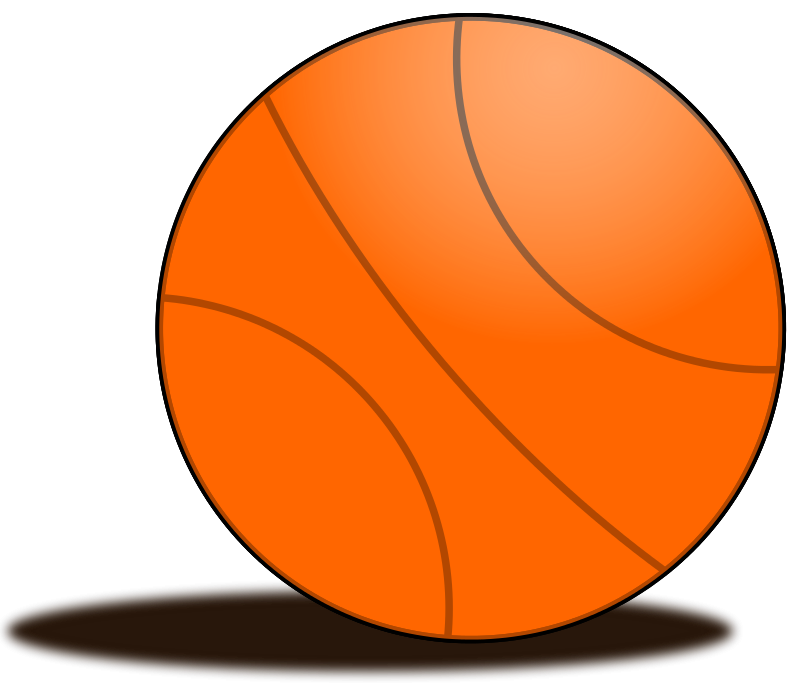 orange clipart basketball