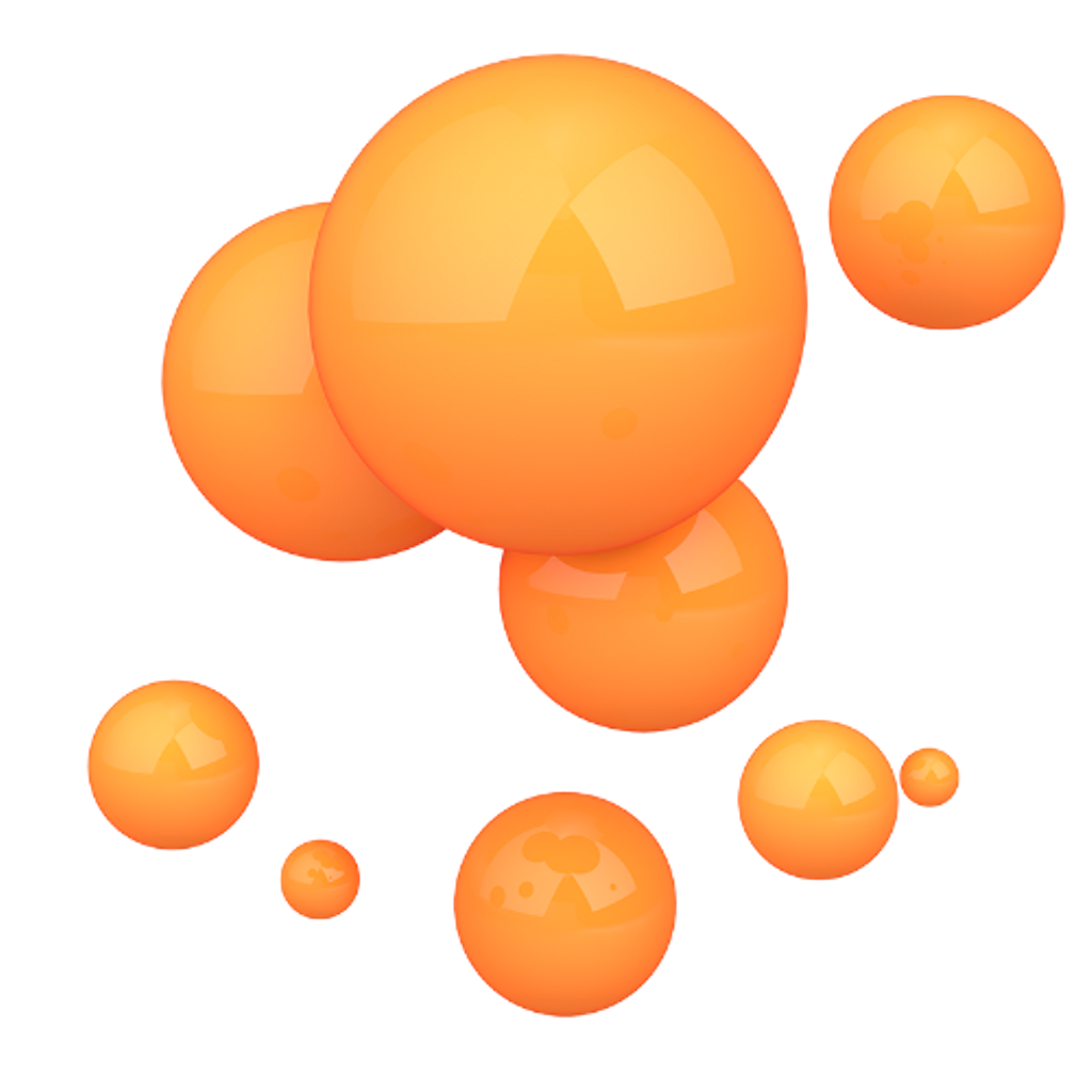 orange clipart bubbles