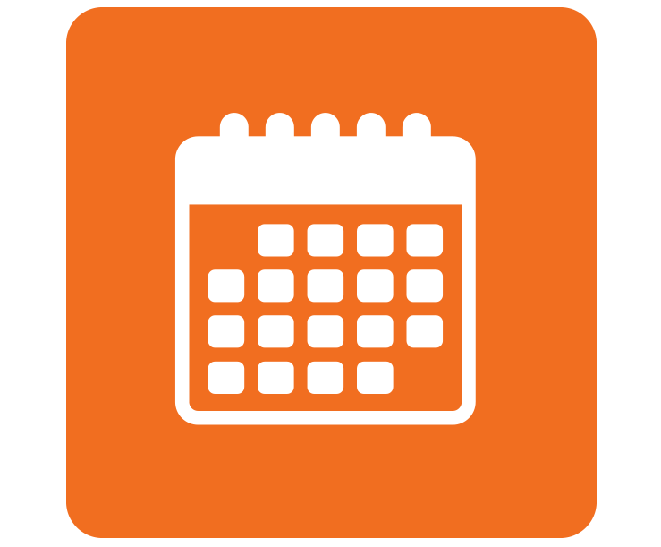 orange clipart calendar