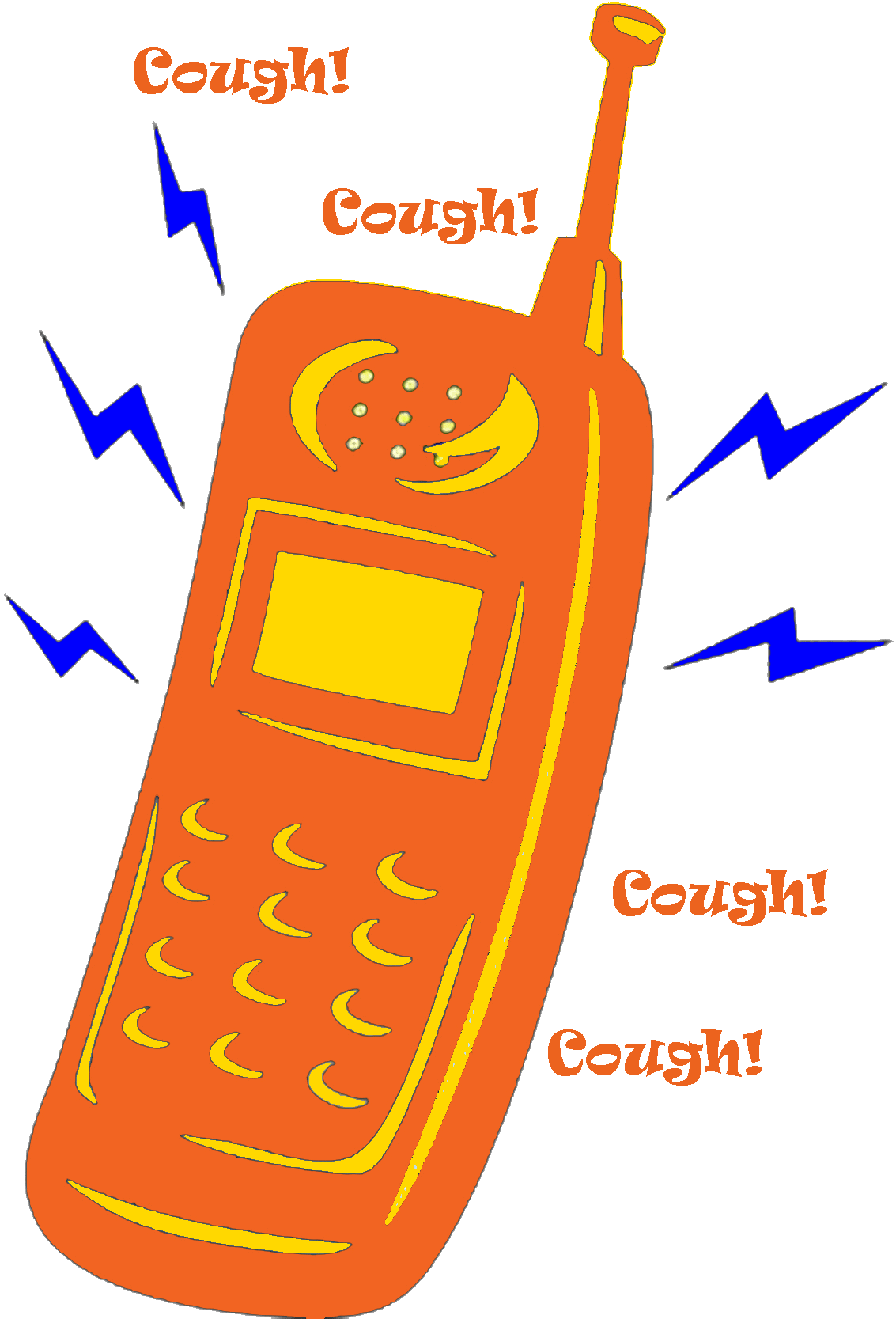 orange clipart cell phone