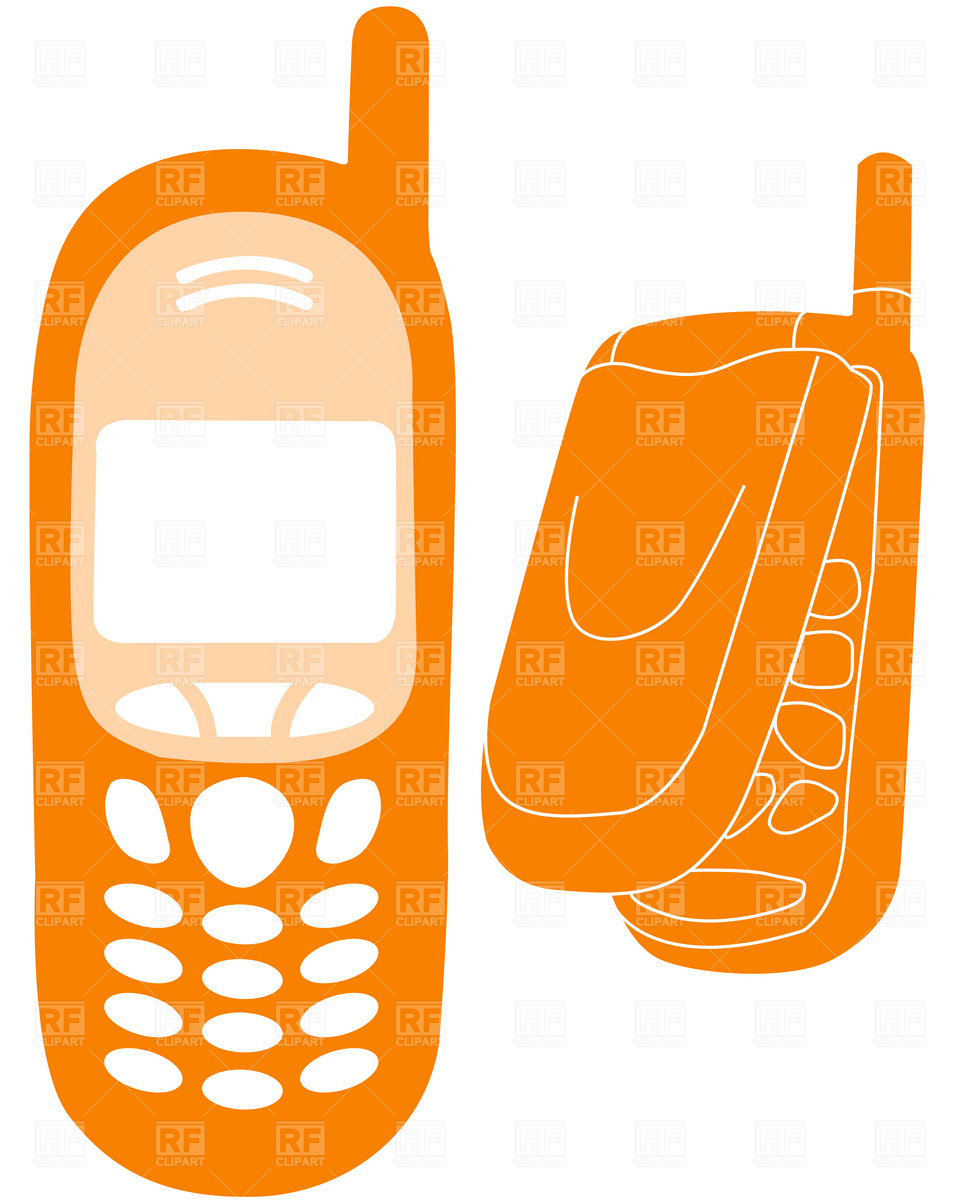 orange clipart cell phone