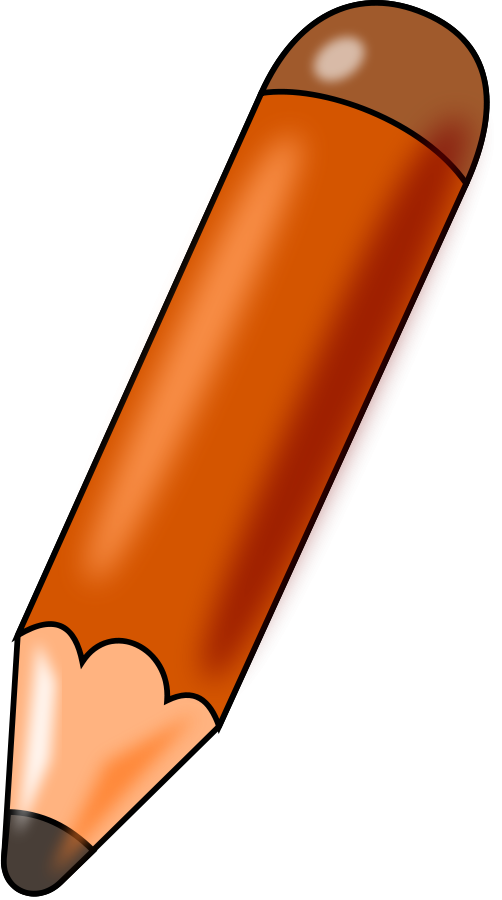 orange clipart colored pencil