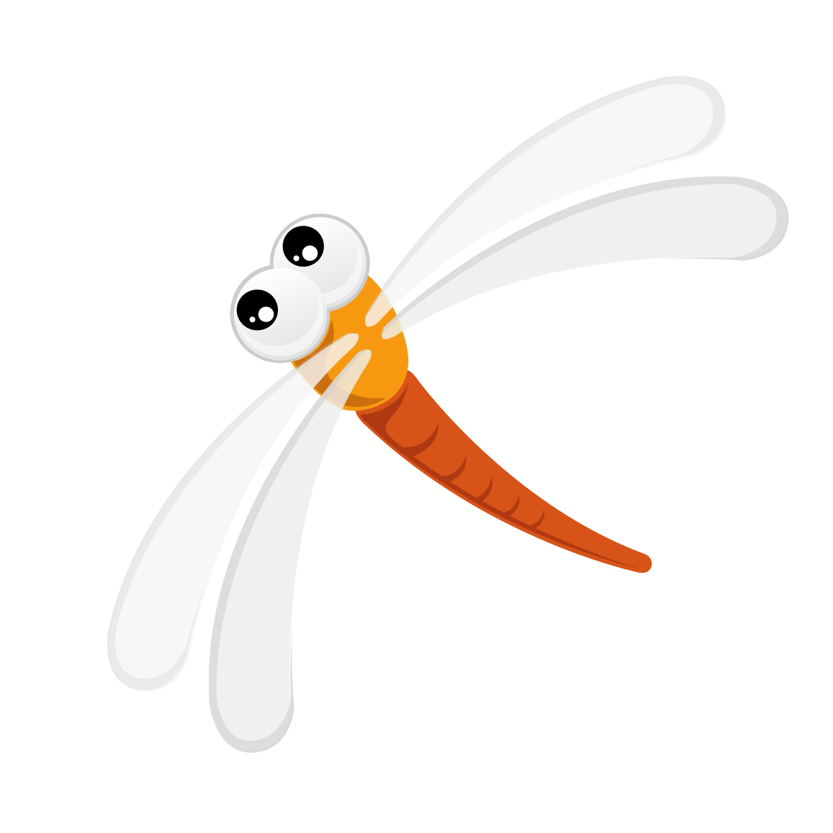 orange clipart dragonfly