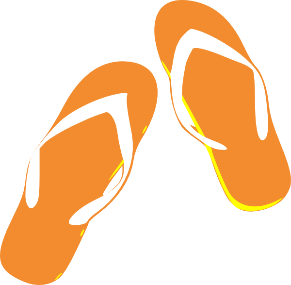 orange clipart flip flop
