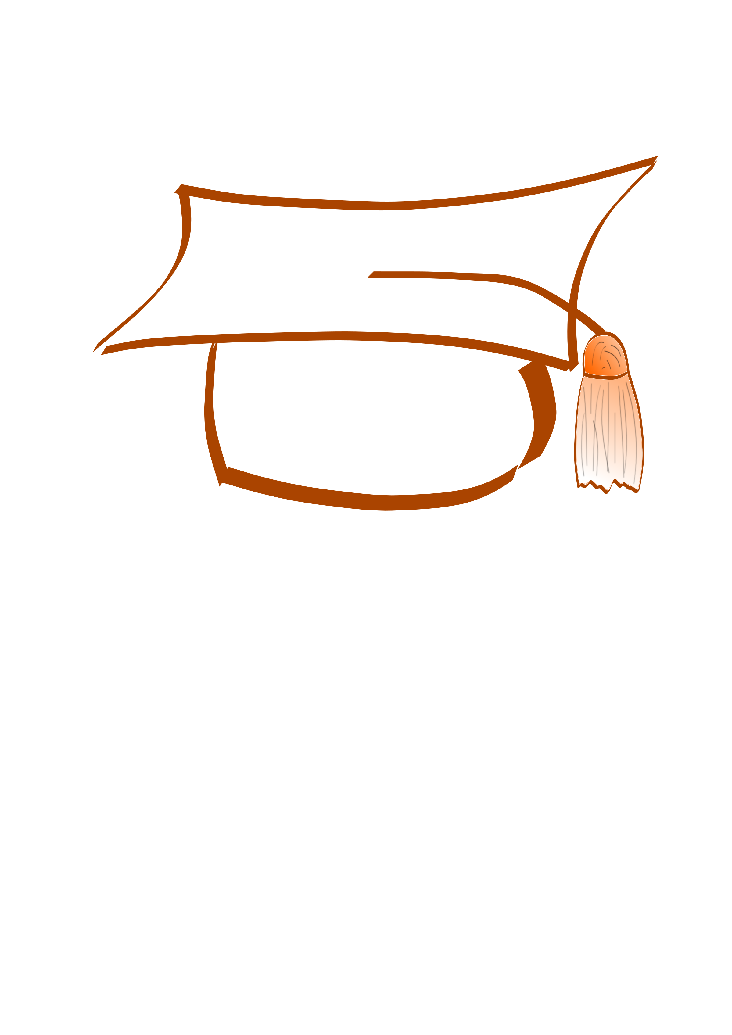 orange clipart graduation