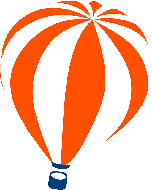 orange clipart hot air balloon