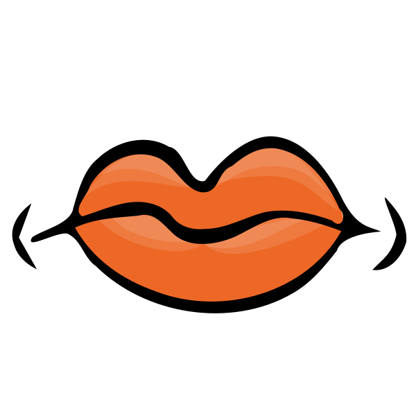 Orange clipart lips. Closed mouth clip art