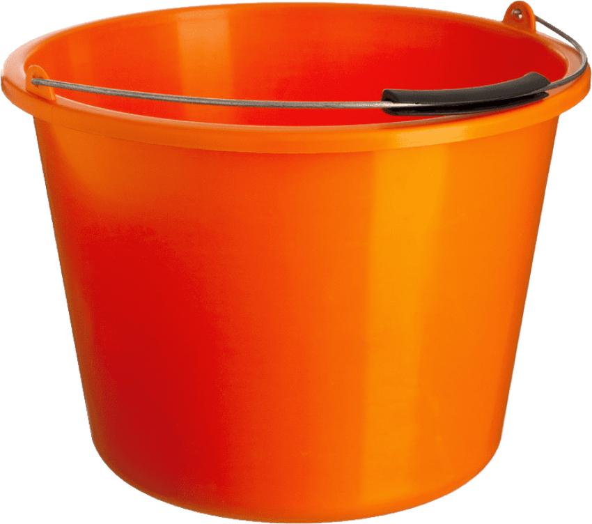 Red clipart pail. Orange plastic bucket png