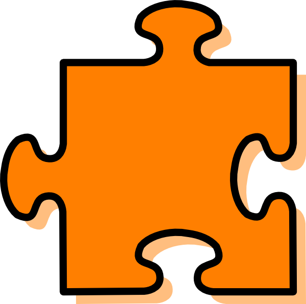 Piece clip art at. Puzzle clipart orange