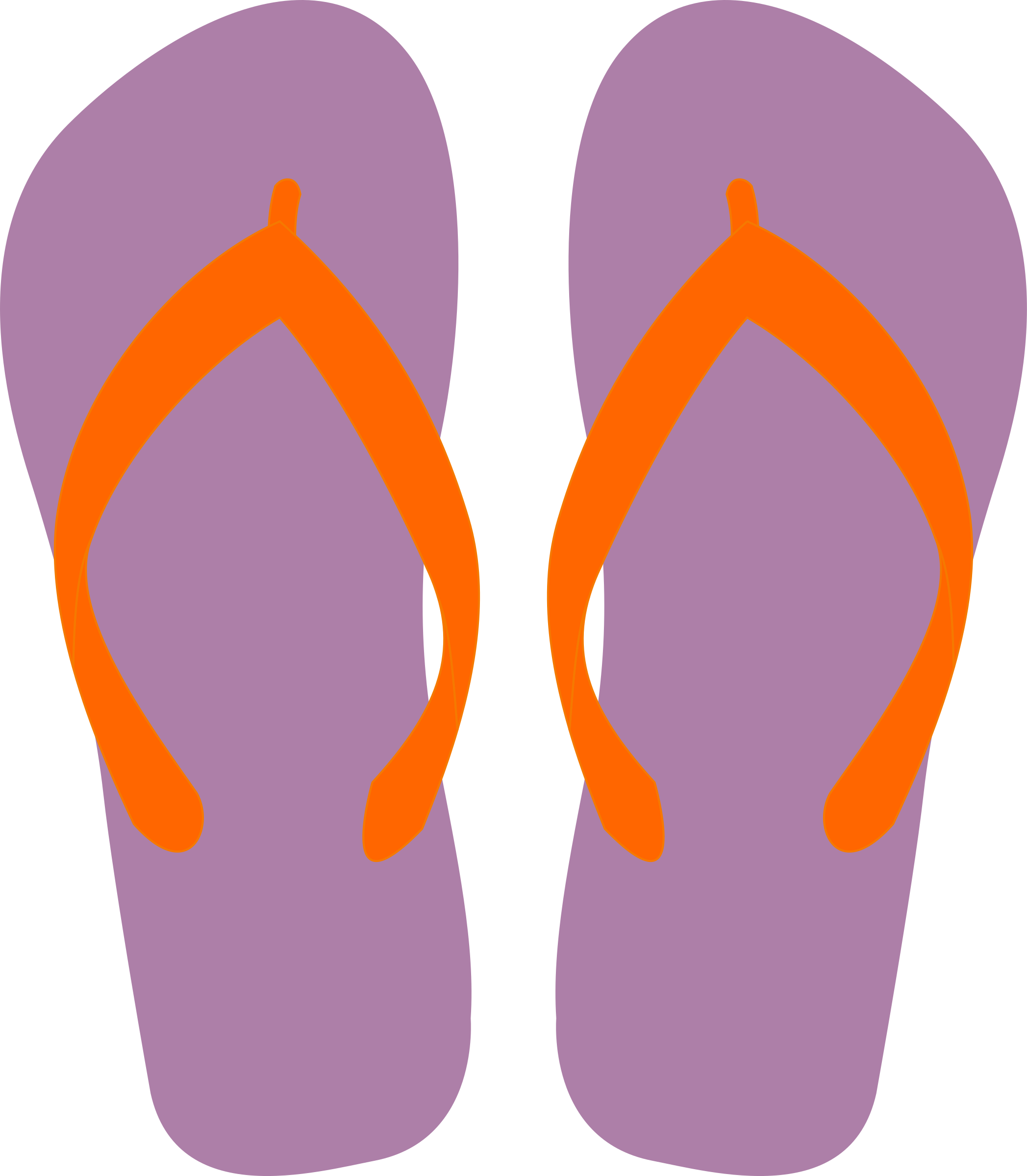 orange clipart slipper