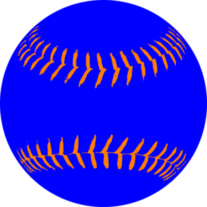 softball clipart orange