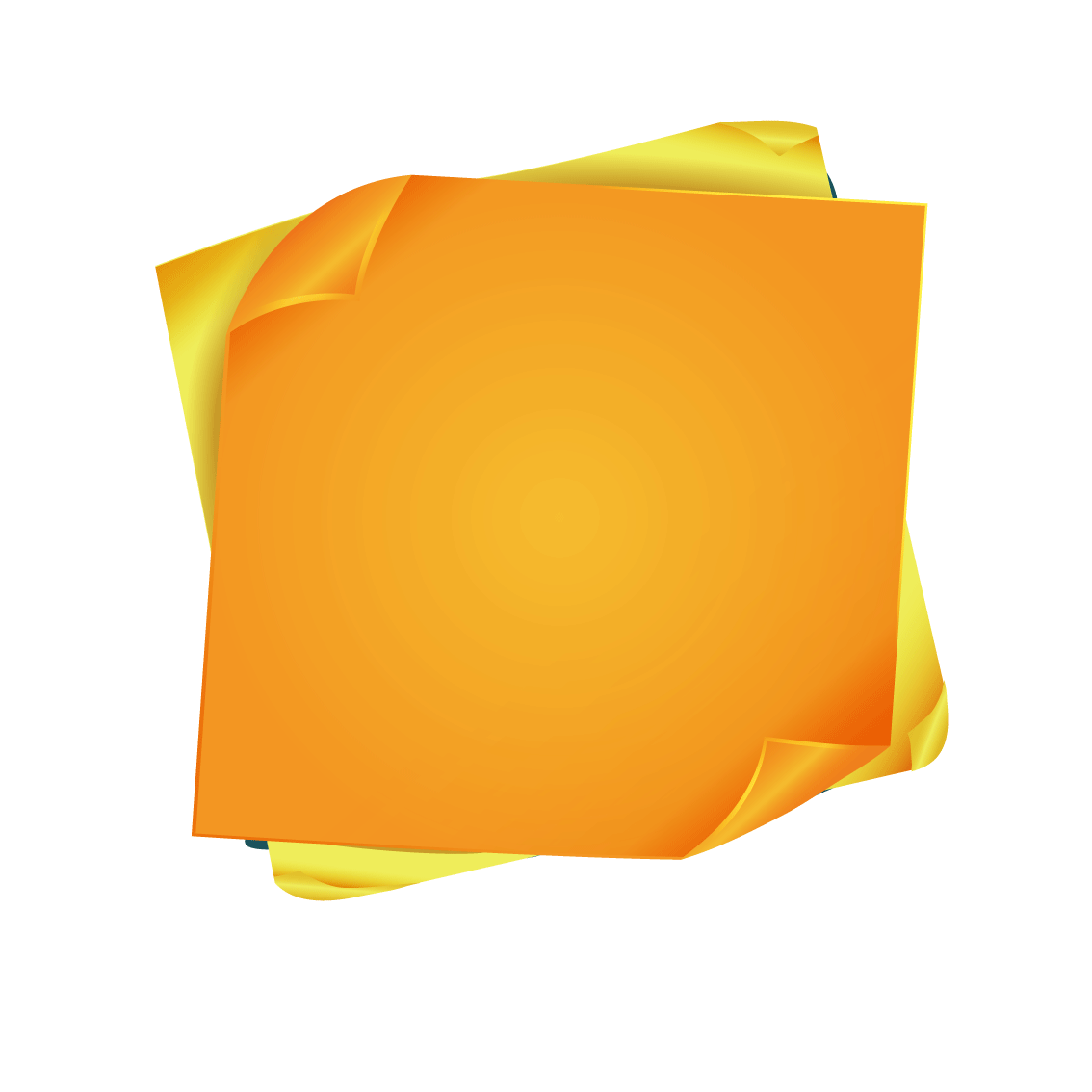 Orange clipart sticky note. Post it paper sticker