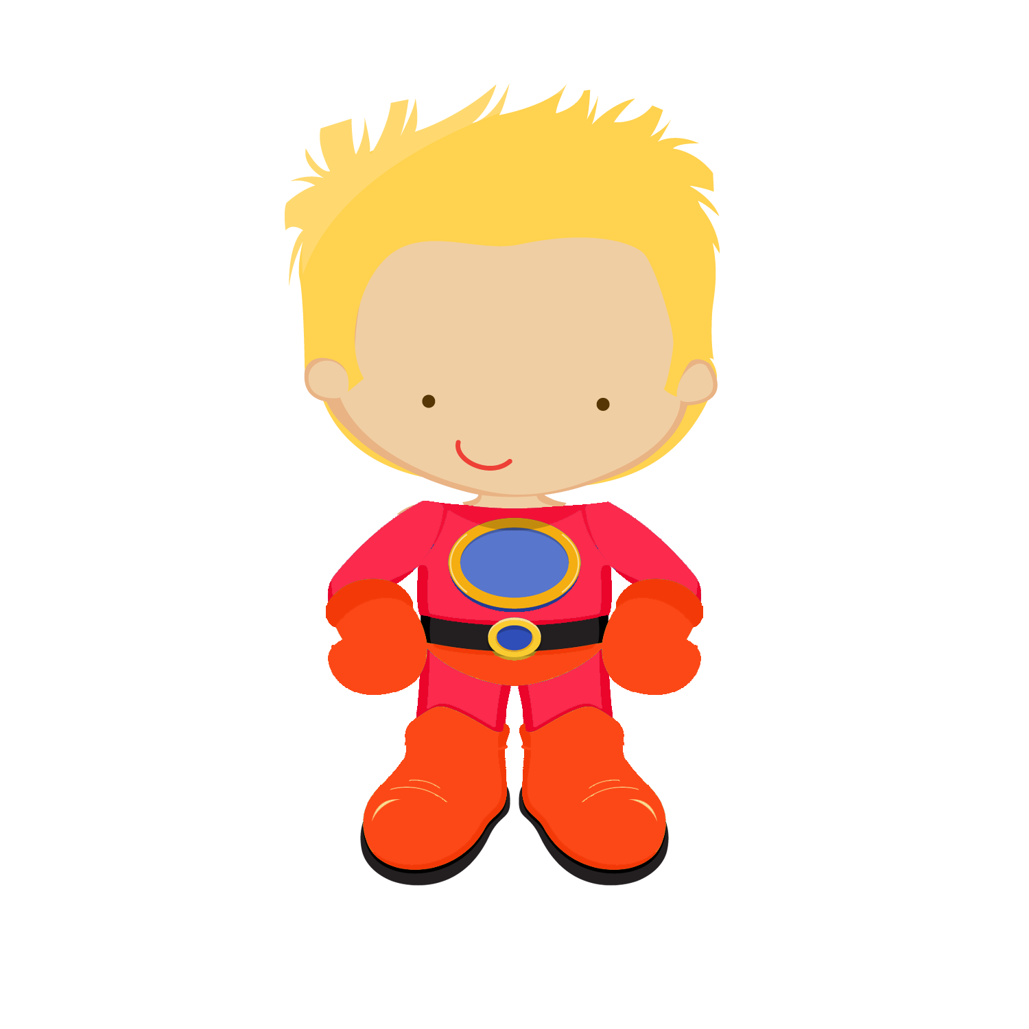 orange clipart superhero