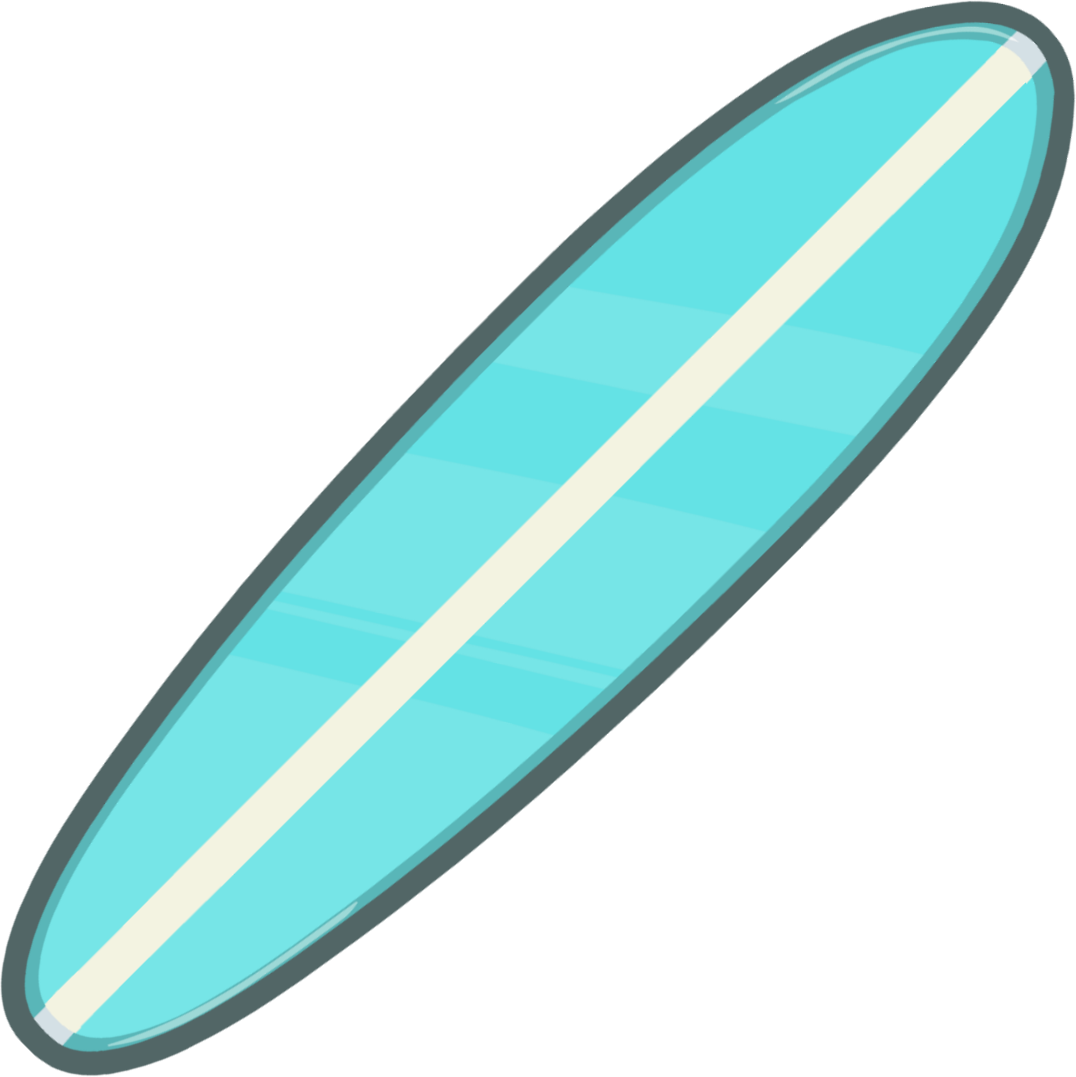 retro clipart surfboard