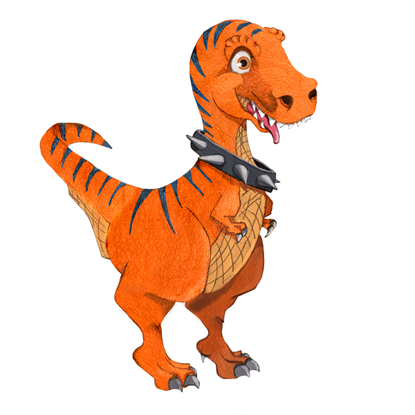 orange clipart t rex