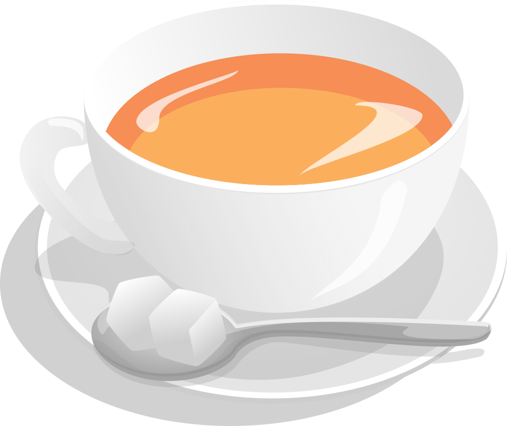 orange clipart teacup