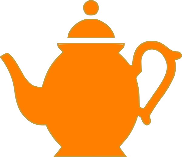 Clip art at clker. Orange clipart teapot