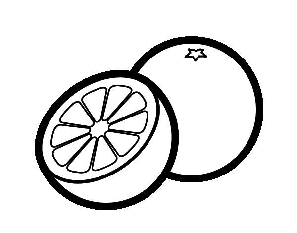 oranges clipart black and white