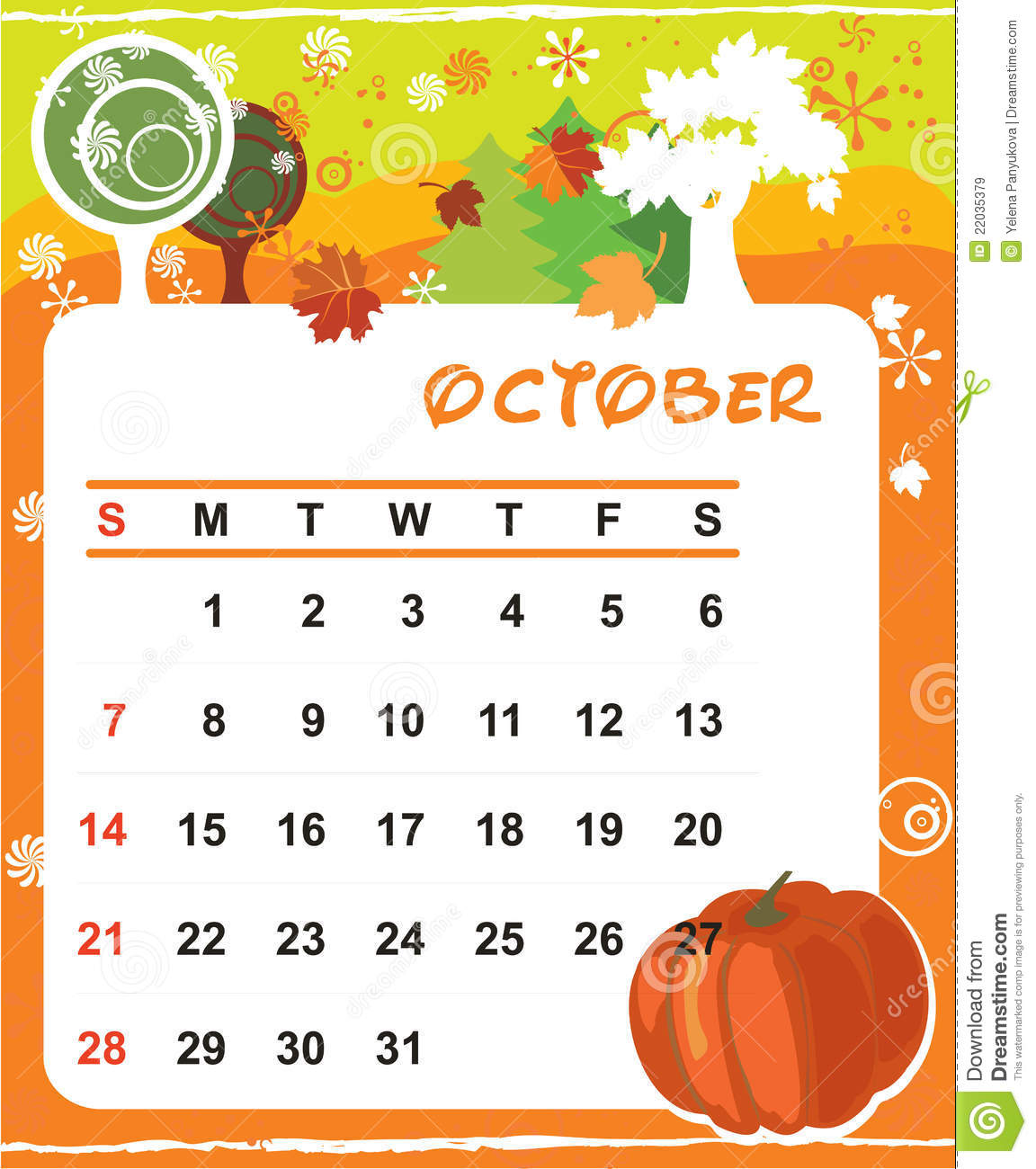 oranges clipart calendar