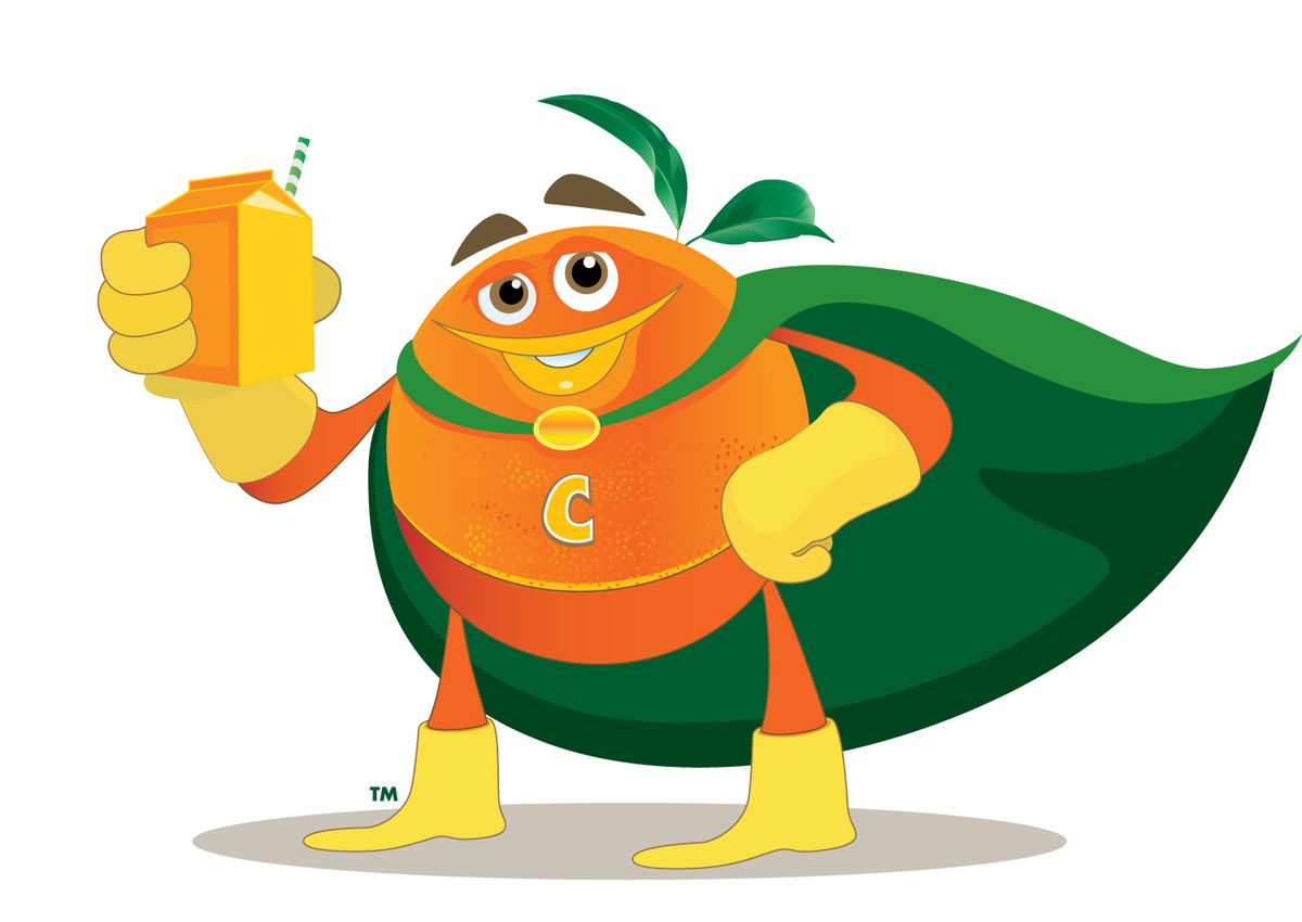 oranges clipart superhero