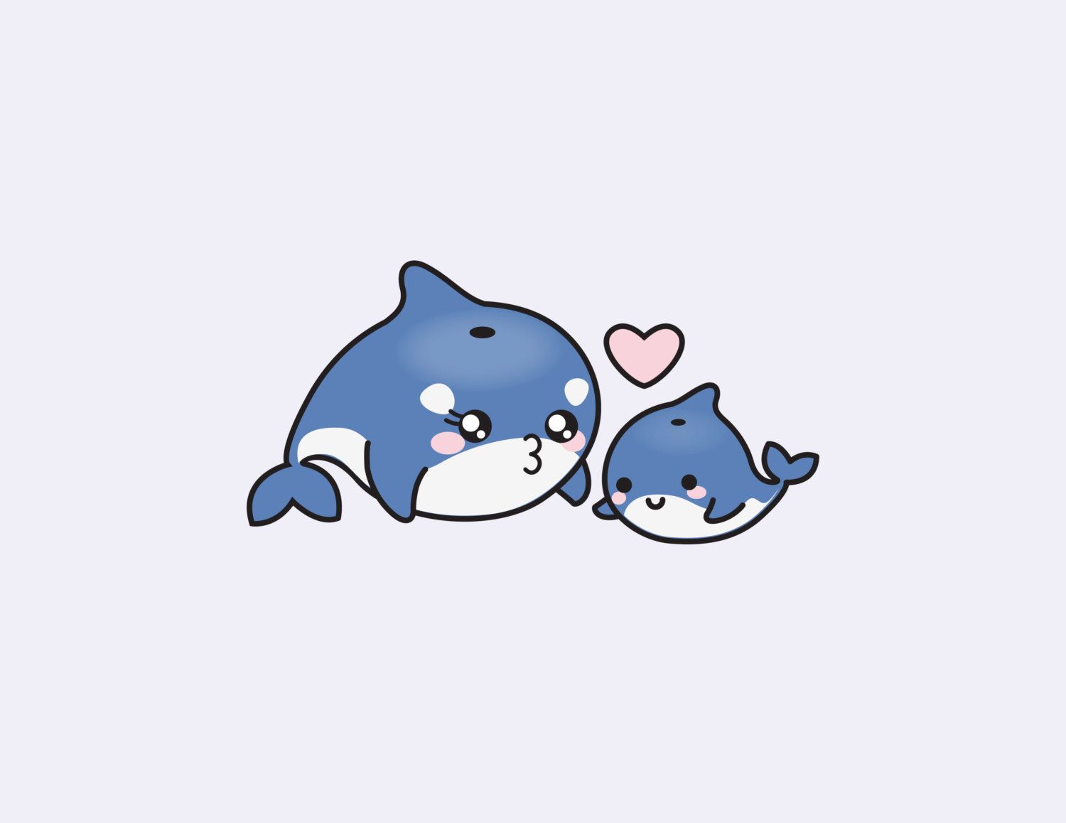 orca clipart cute