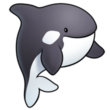 orca clipart cute sea creature