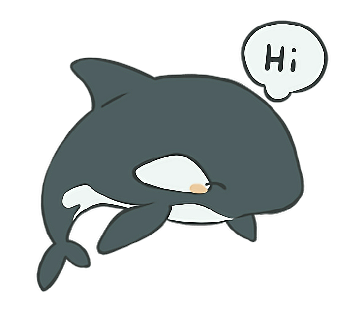 orca clipart kawaii