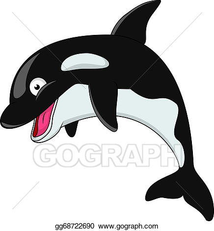 orca clipart vector