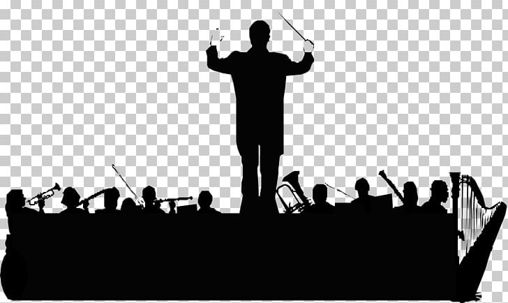 Orchestra clipart black and white. Conductor musician symphony png