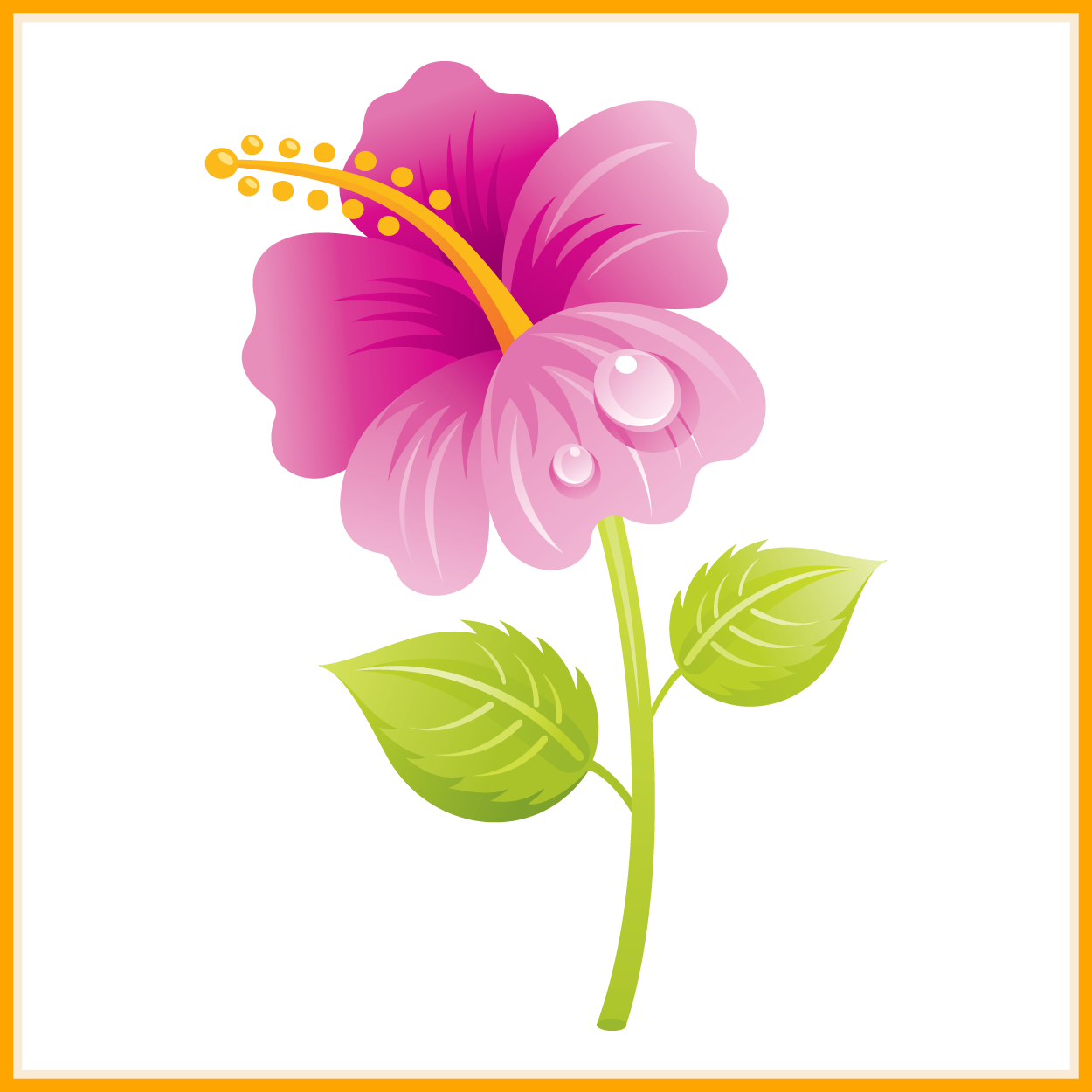orchid clipart moon