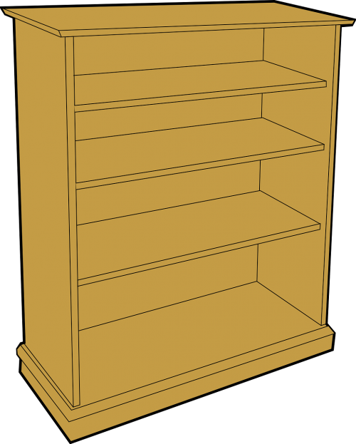 organized clipart bookcase