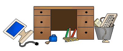 organized clipart clean office desk