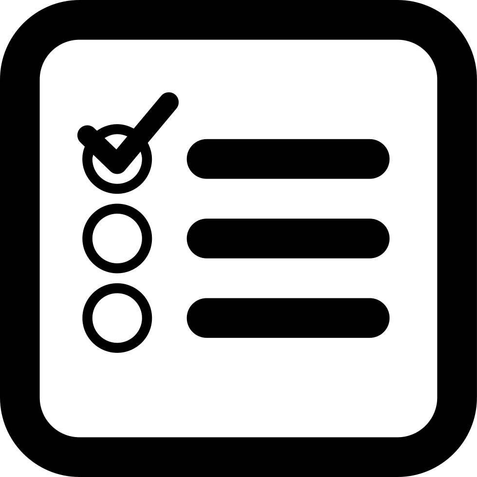 Square interface symbol of. Organized clipart daily checklist