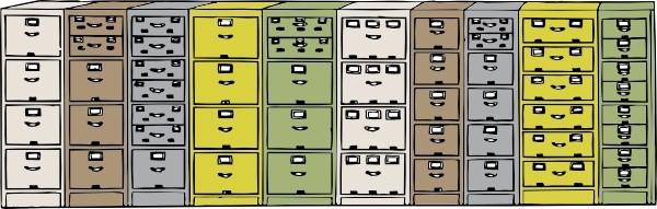 organized clipart filing room
