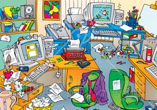 organized clipart messy