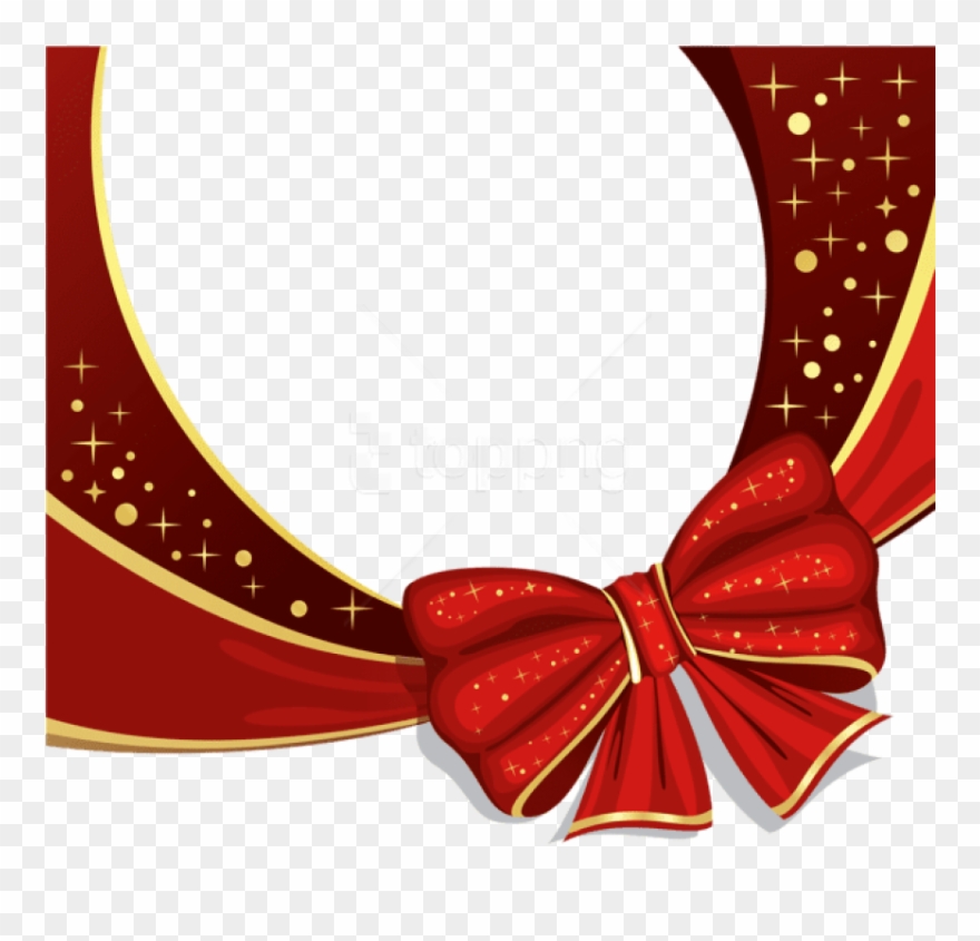 Free png download red. Ornament clipart bow clipart