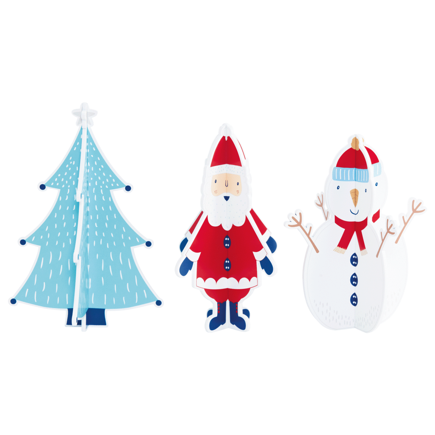 Father christmas friends set. Ornaments clipart decs
