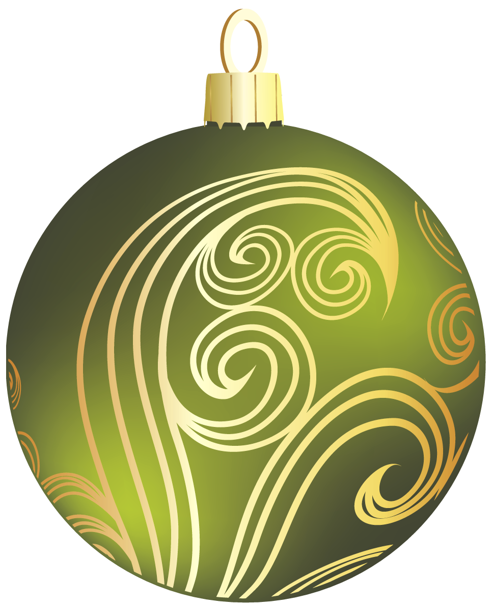 Ornaments clipart green. Transparent and gold christmas