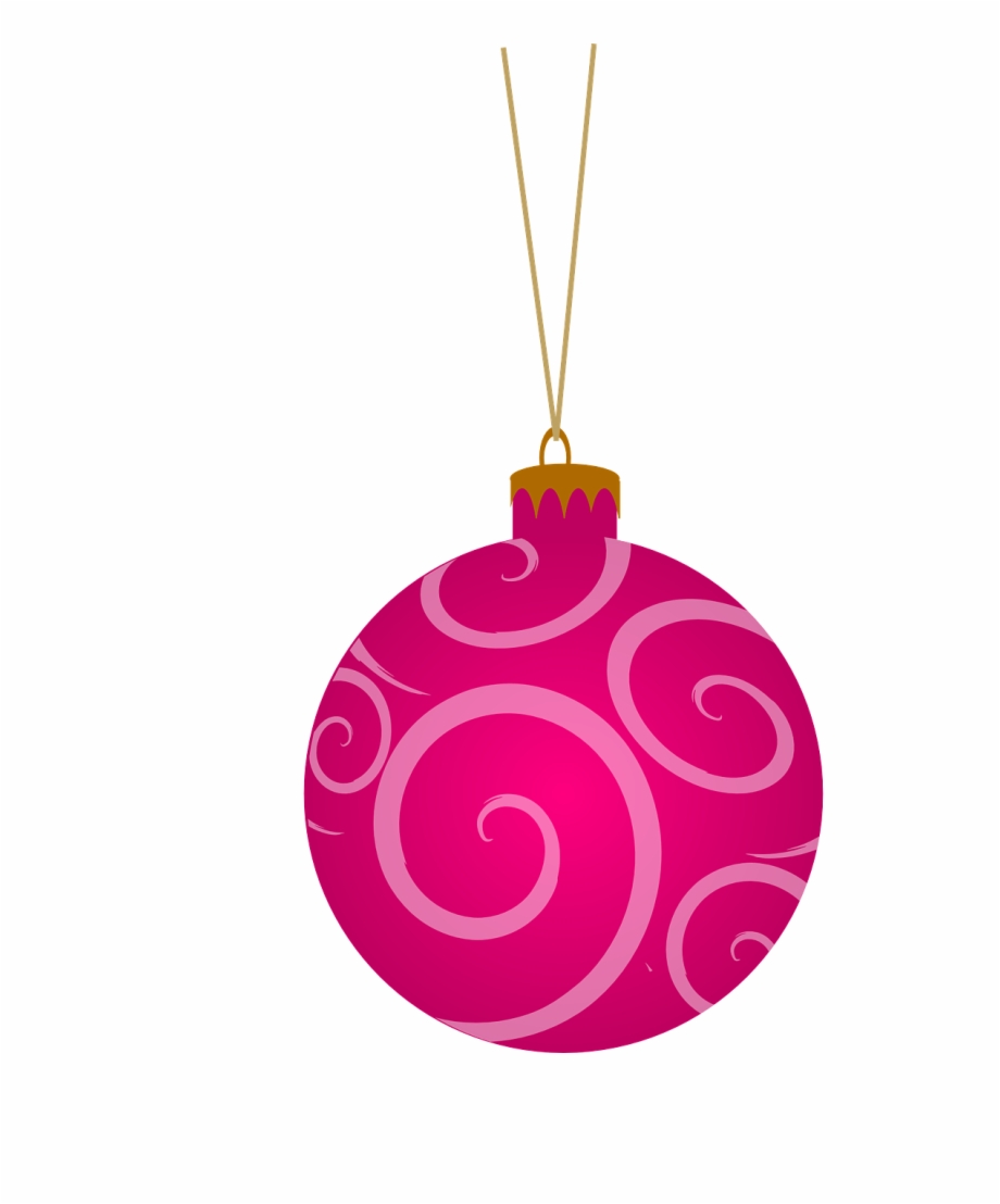 Christmas clip art hanging. Ornament clipart pink ornament
