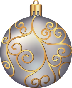 ornament clipart silver gold decoration