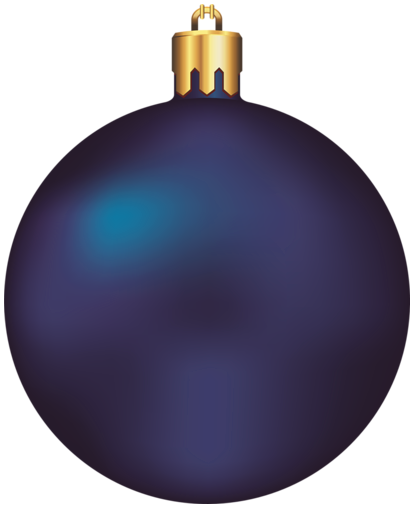 Transparent dark christmas ball. Ornaments clipart blue
